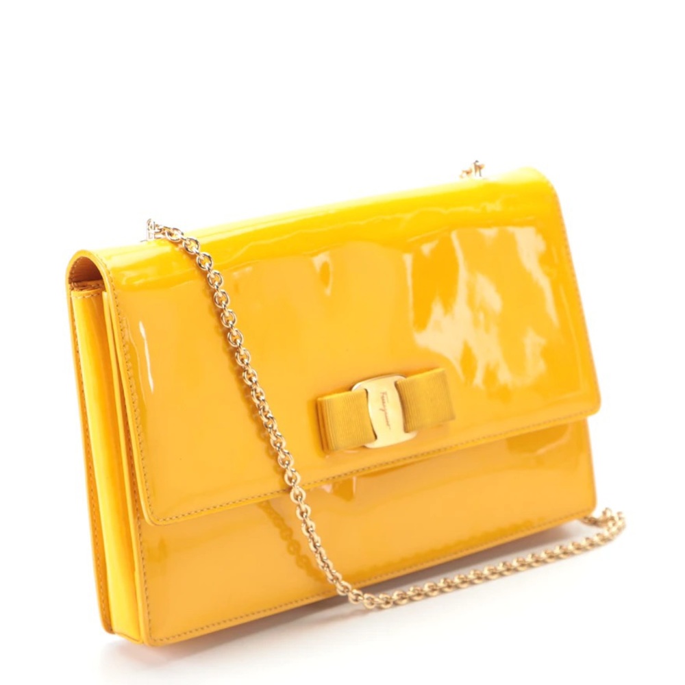 Salvatore Ferragamo Ginny Patent Leather Crossbody
